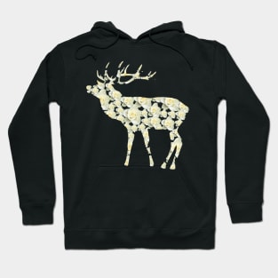 deer stag roses flower wild animal hunting rose bloom Hoodie